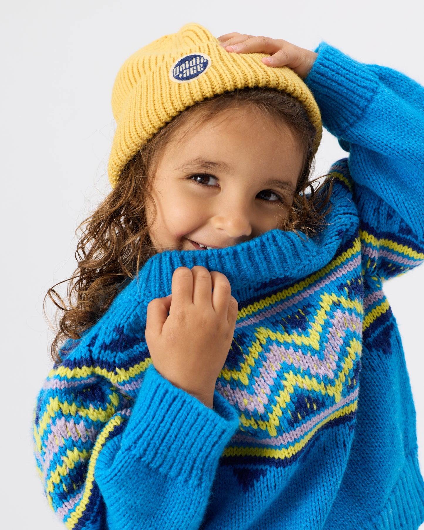 Goldie + Ace Apres Ski Knit Jumper Blue