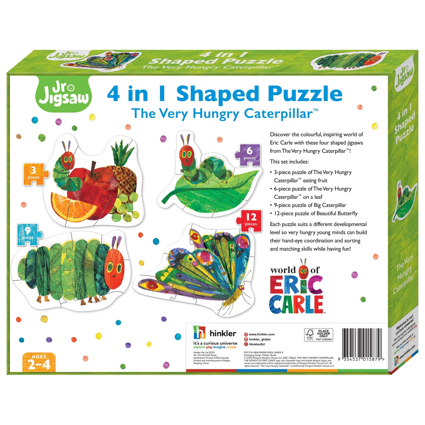 4-in-1 Shaped Hungry Caterpillar Puzzle