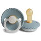 Frigg Rope Natural Rubber Pacifiers Stone Blue Night