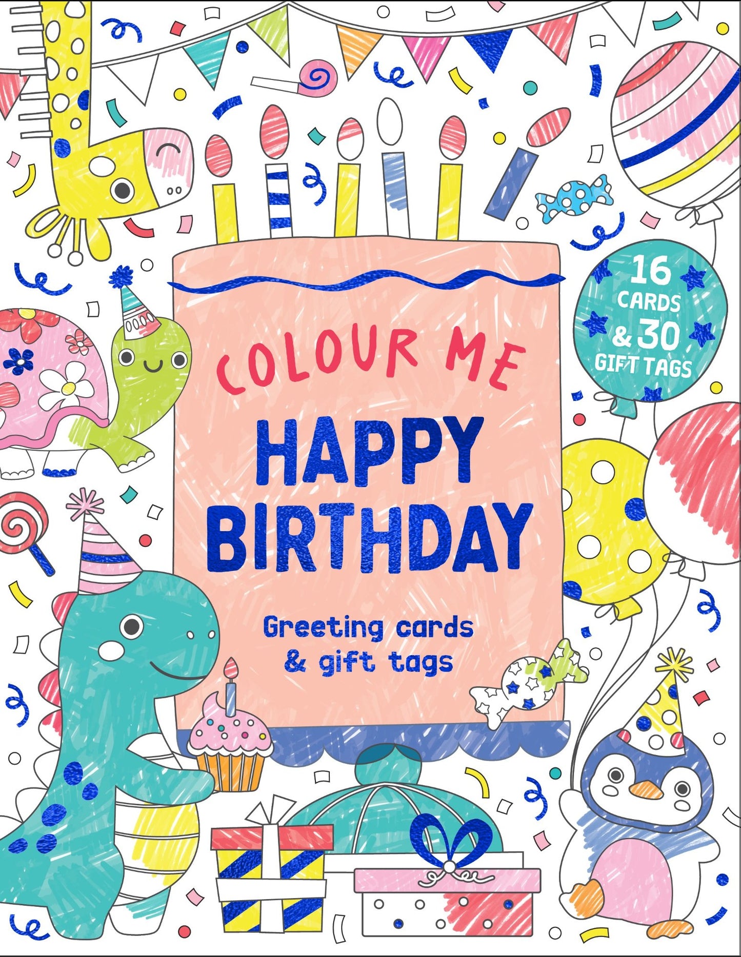 Colour Me Happy Birthday Greeting Card And Tags