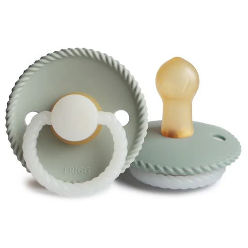 Frigg Rope Natural Rubber Pacifiers Sage Night