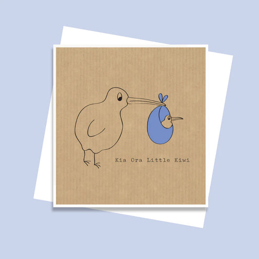 The Little Card Factory Blue Little Kiwi Card