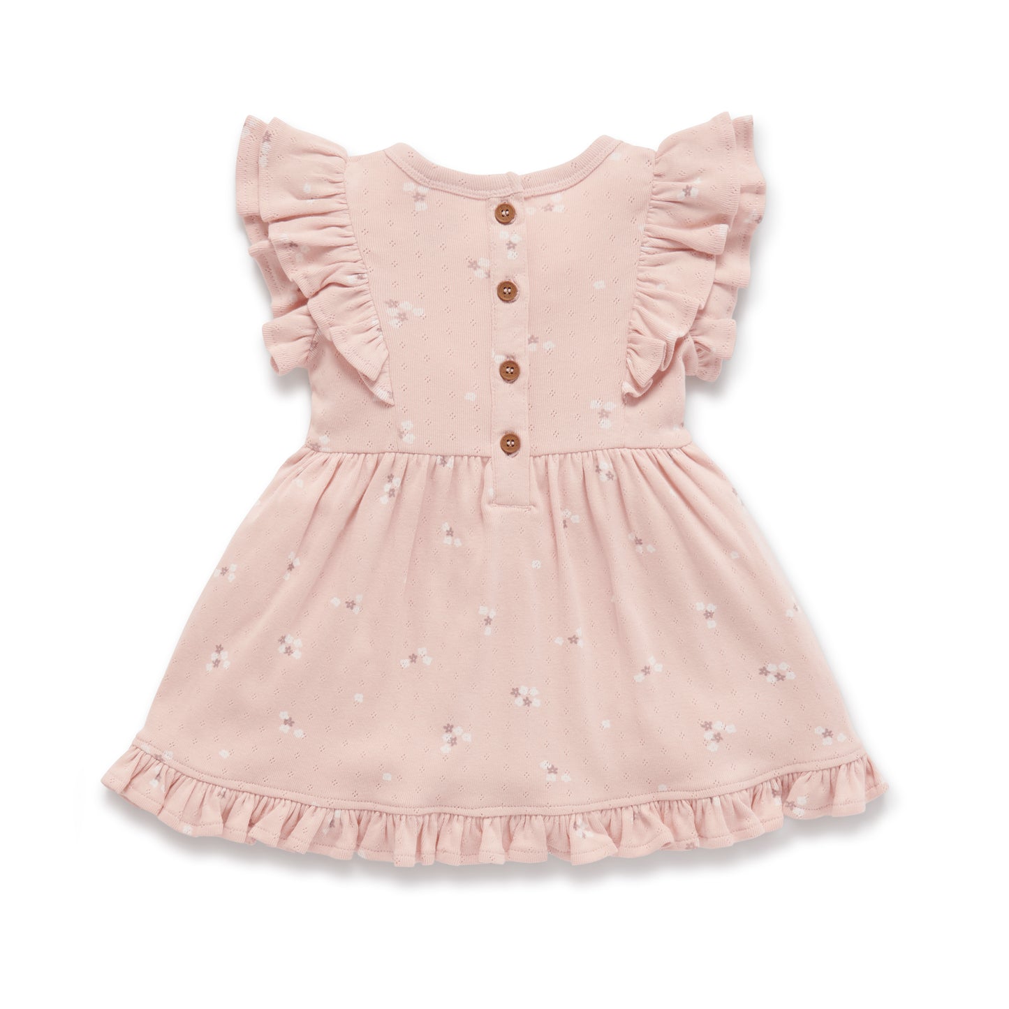 Aster & Oak Petal Pointelle Ruffle Dress