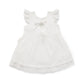 Aster & Oak White Muslin Flutter Dress