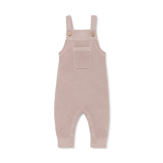 Aster & Oak Mauve Pink Knit Overalls