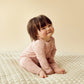 Wilson & Frenchy Organic Waffle Ruffle Zipsuit Little Fleur