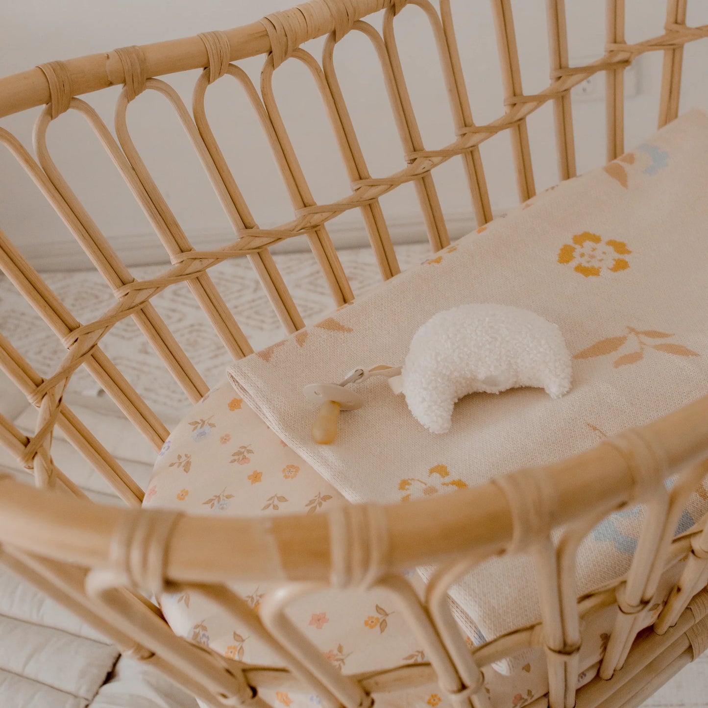 Fox & Fallow Meadow Organic Fitted Bassinet Sheet