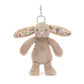 Jellycat Blossom Beige Bunny Petal Bag Charm