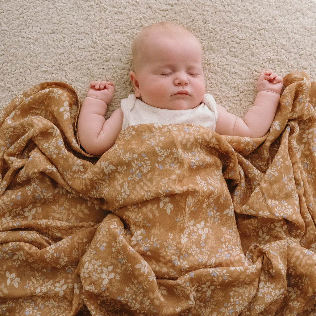 Fox & Fallow Gold Holly Organic Muslin Wrap