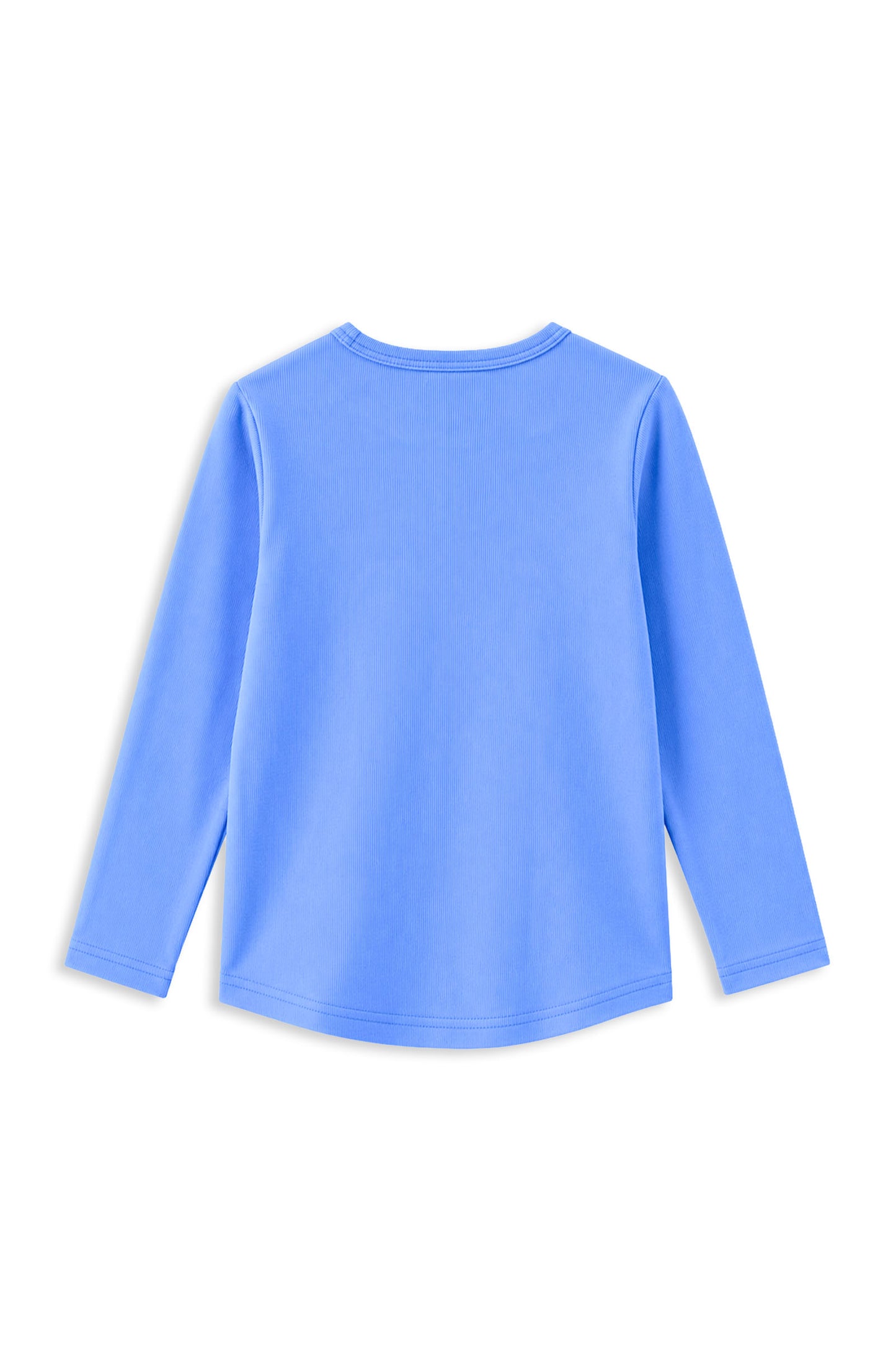 Milky Blue Henley Long Sleeve Tee