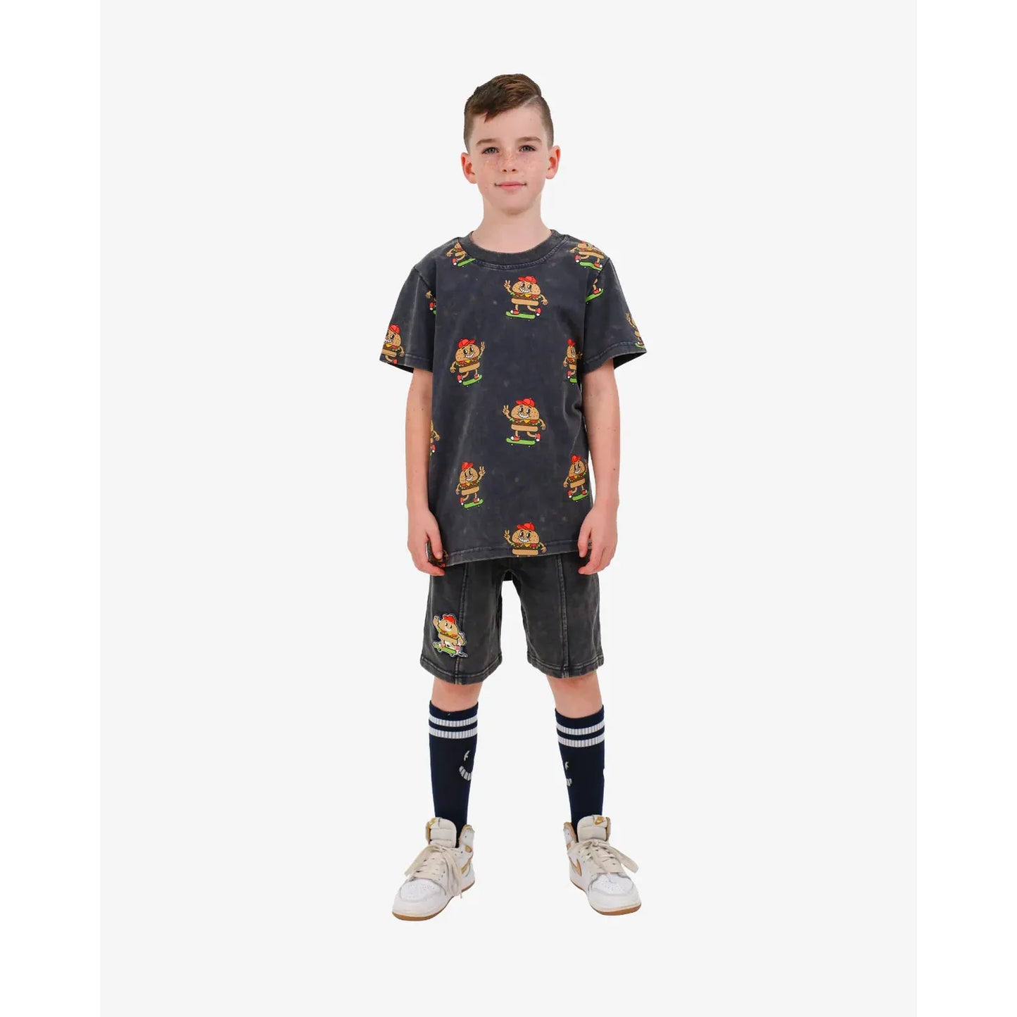 Band of Boys Navy Wash Burger Repeat Tee