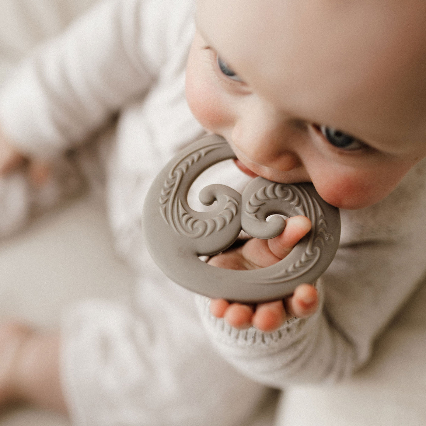 Bo & Ko Koru Teether Olive