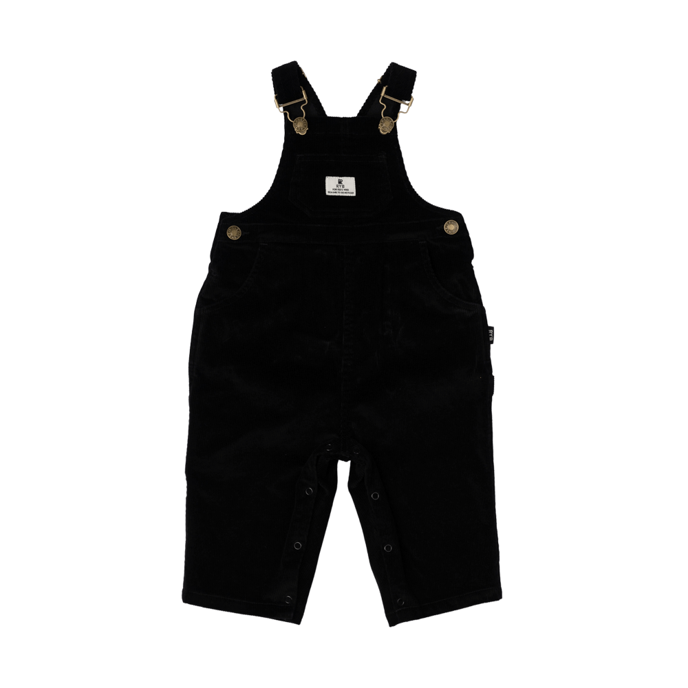 Rock Your Baby Cord Overalls Black