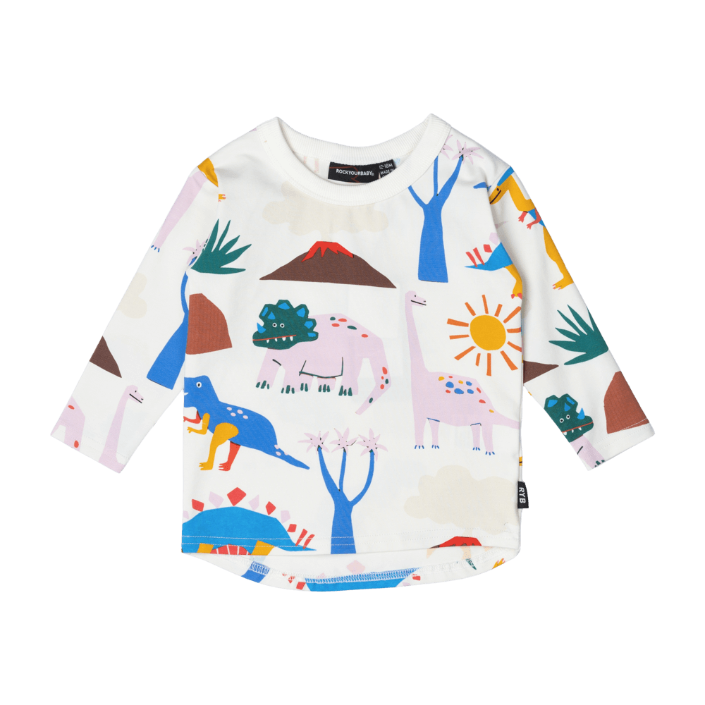 Rock Your Baby Dino Sun Baby Long Sleeve Tee