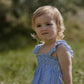 Nature Baby Gala Dress Linen Blue Stripe