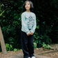 The Girl Club Wide Leg Fleece Lounge Pants Black