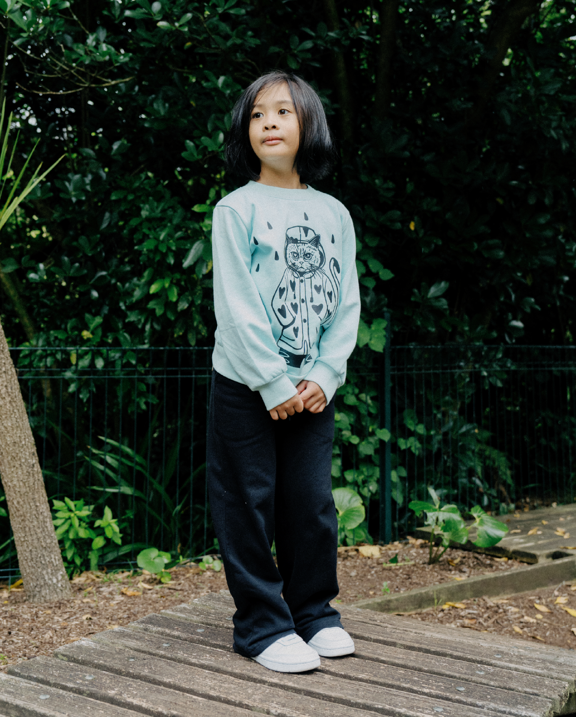 The Girl Club Wide Leg Fleece Lounge Pants Black