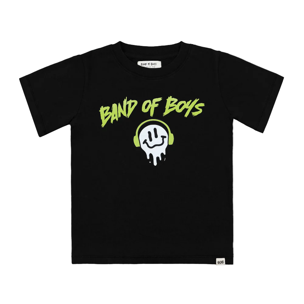 Band of Boys Black Wash Smile Tee