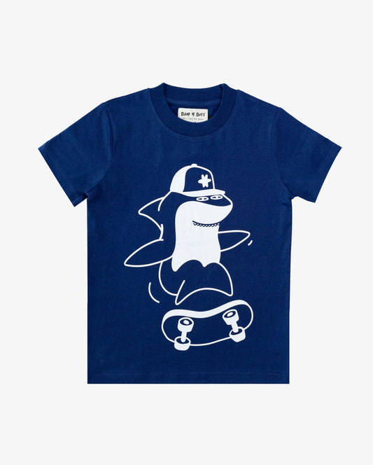 Band of Boys Blue Shark Skate Tee