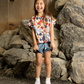 The Girl Club Blue Wash Summer Shorts