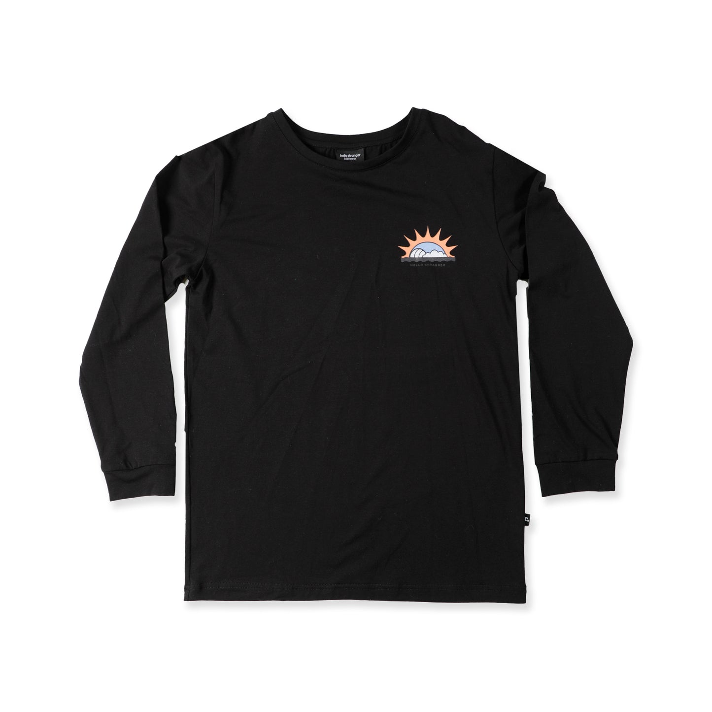 Hello Stranger Long Sleeve Tee Black