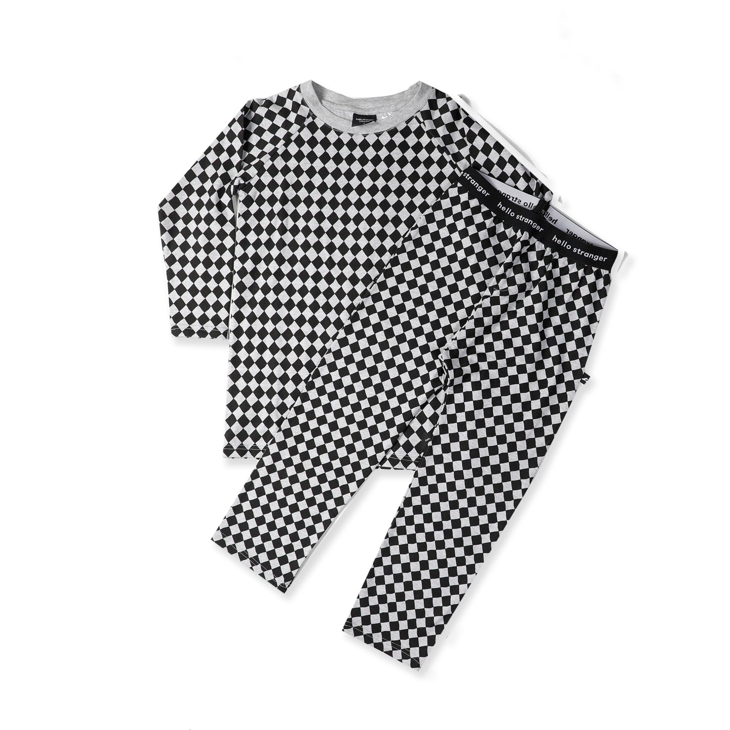 Hello Stranger Winter Pj's Black Check