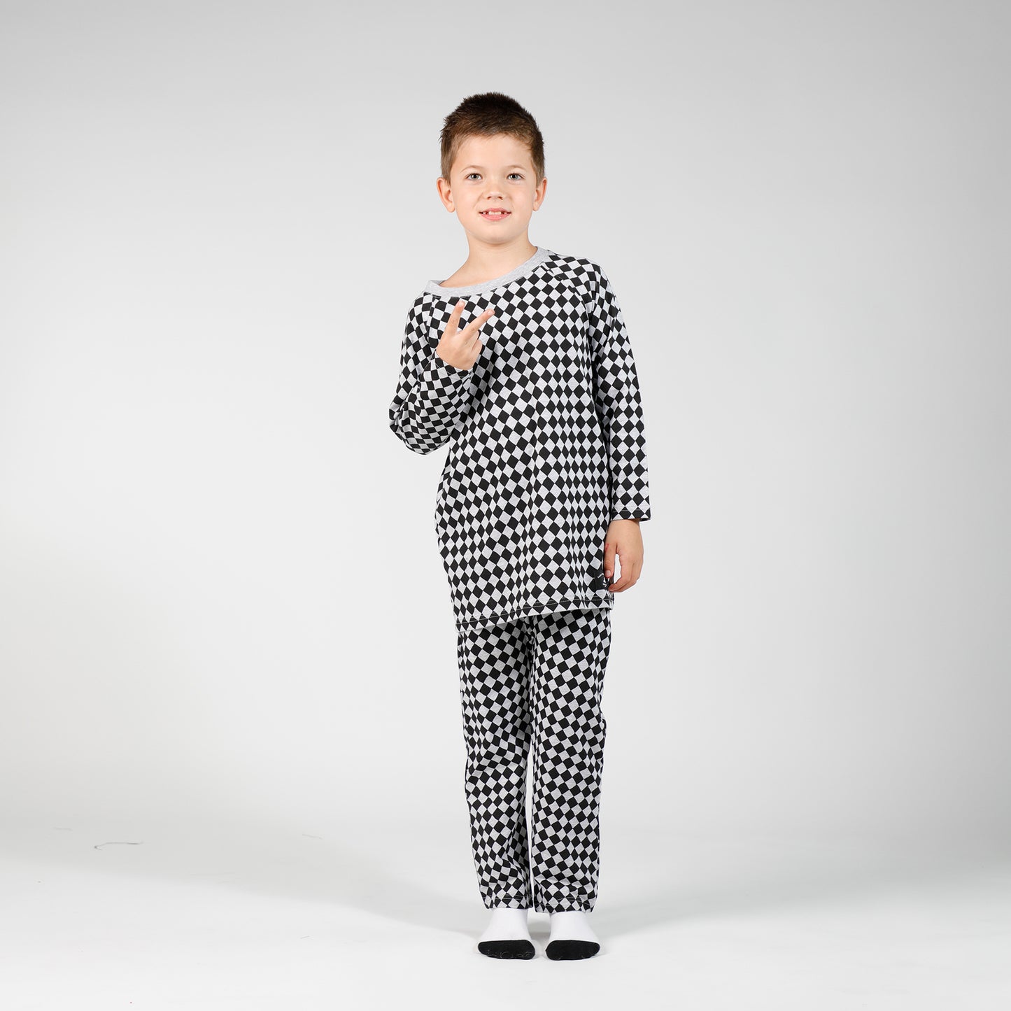 Hello Stranger Winter Pj's Black Check