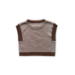 Grown Organic Fields Embroidery Knit Vest Espresso