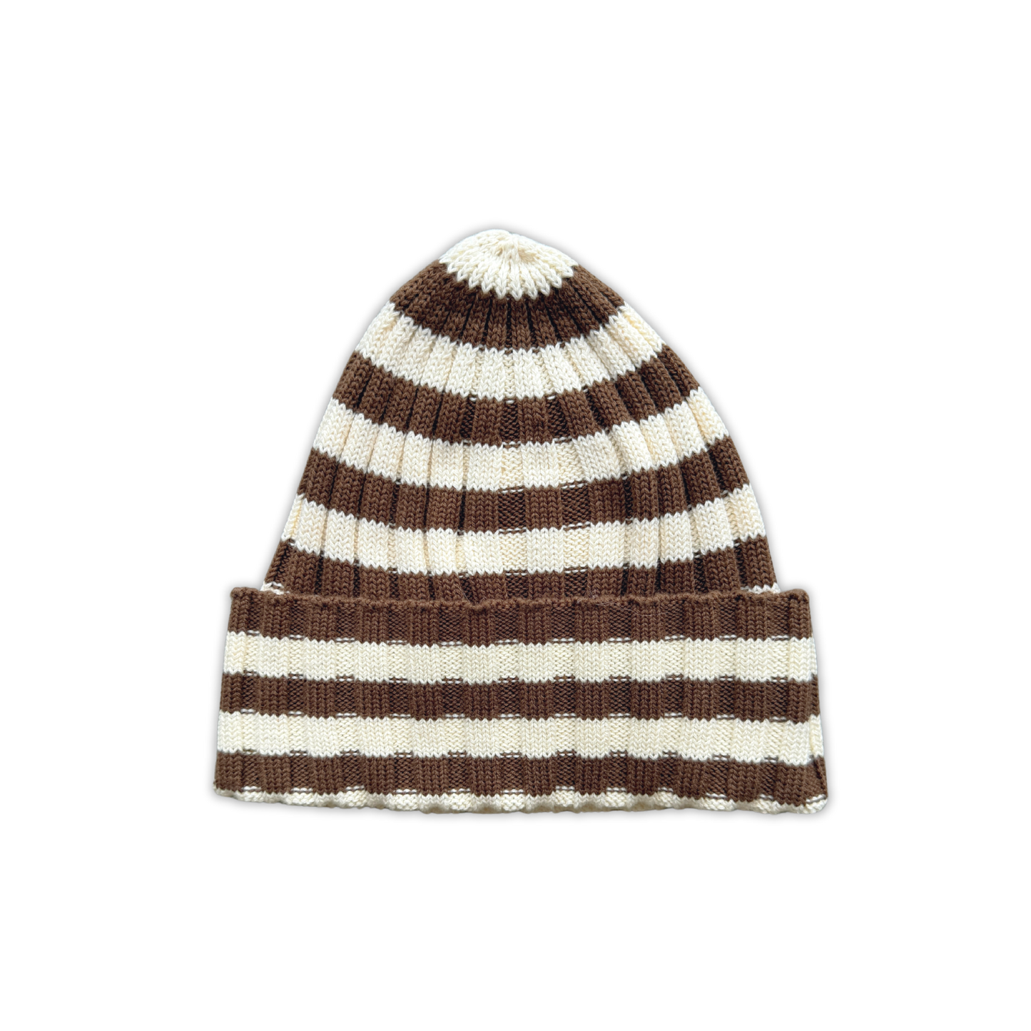 Grown Organic Striped Pixie Rib Beanie Espresso