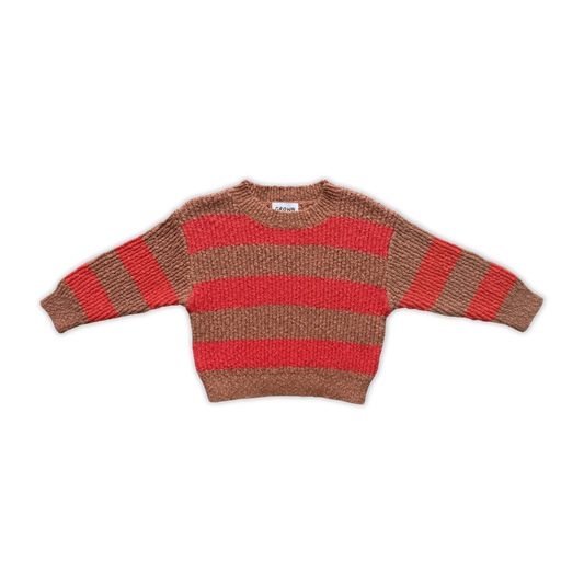 Grown Organic Textured Rib Pull Over Earth & Sauce
