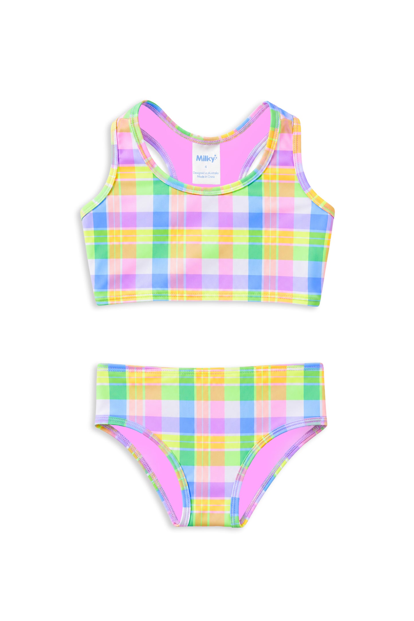 Milky Carnival Check Bikini