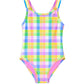 Milky Carnival Check Swimsuit