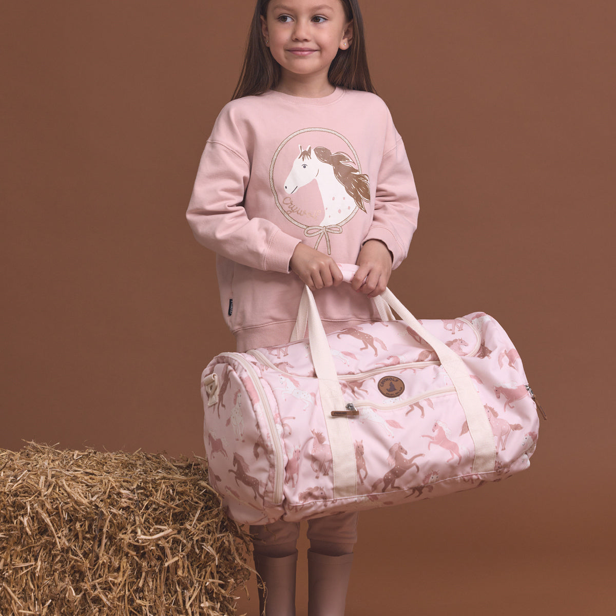 Crywolf Packable Duffel Bag Blush Ponies