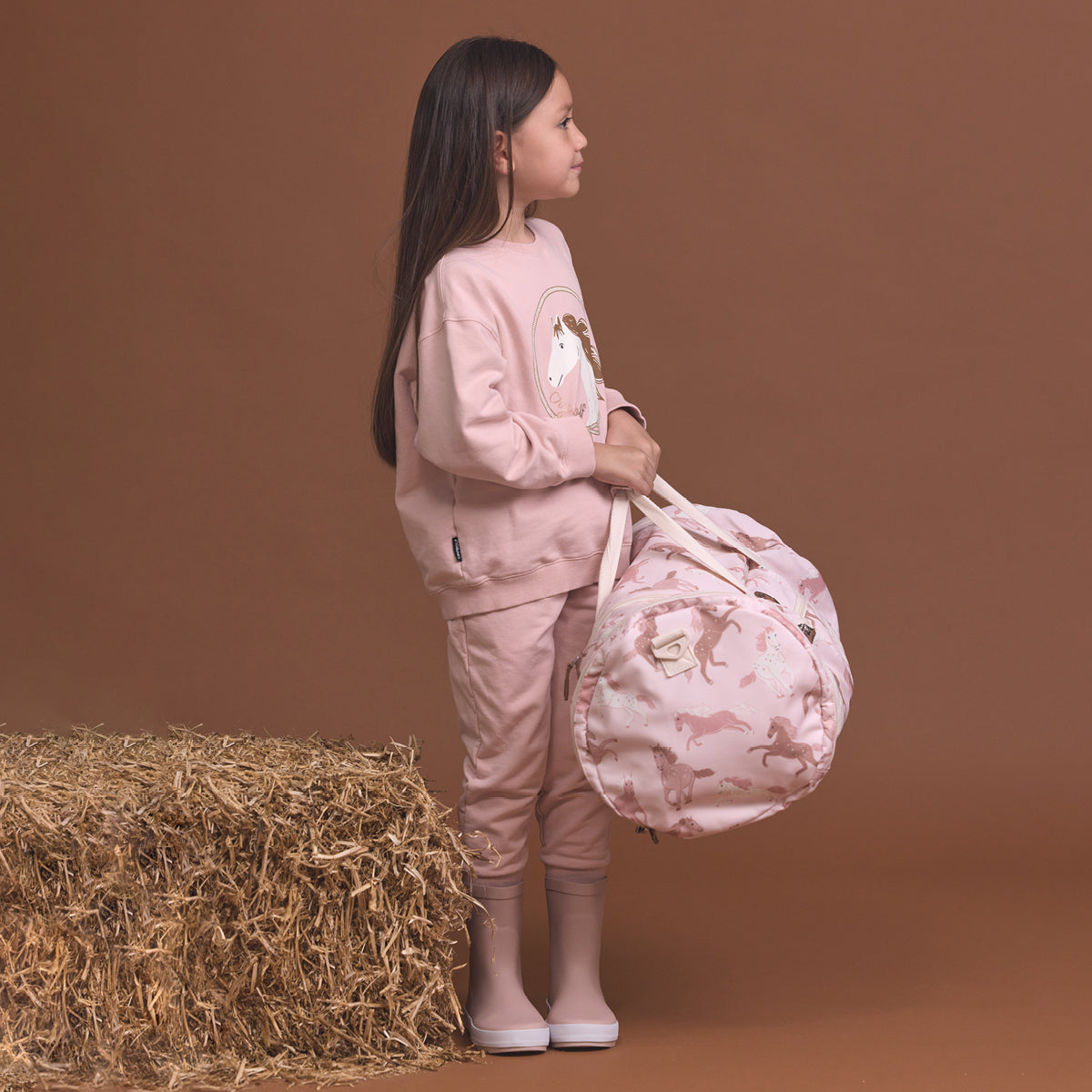 Crywolf Packable Duffel Bag Blush Ponies