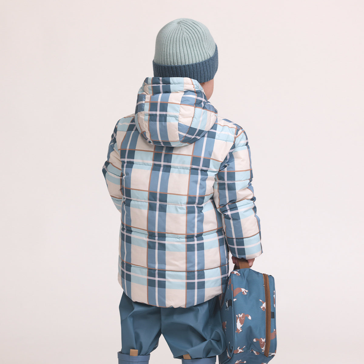 Crywolf Reversible Eco-Puffer Blue Plaid