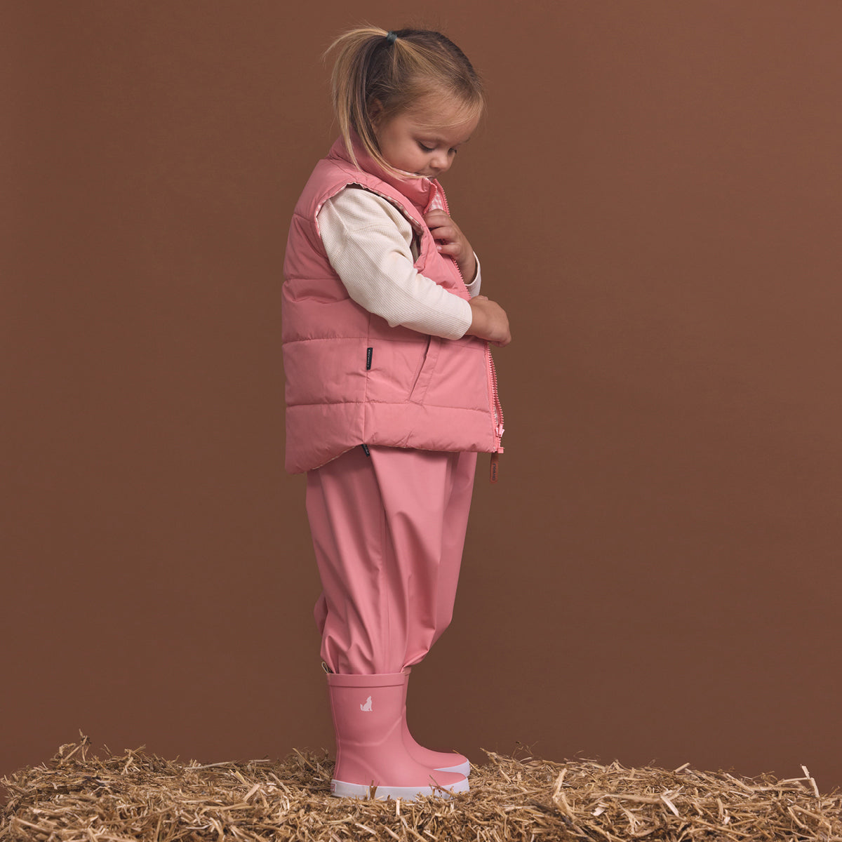 Crywolf Reversible Eco-Vest Rose Gingham