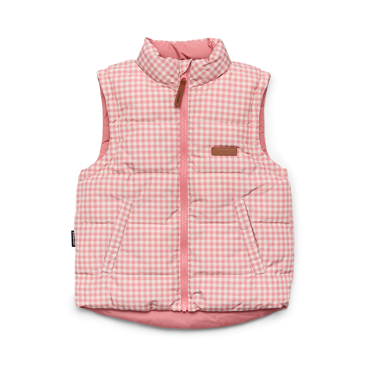 Crywolf Reversible Eco-Vest Rose Gingham