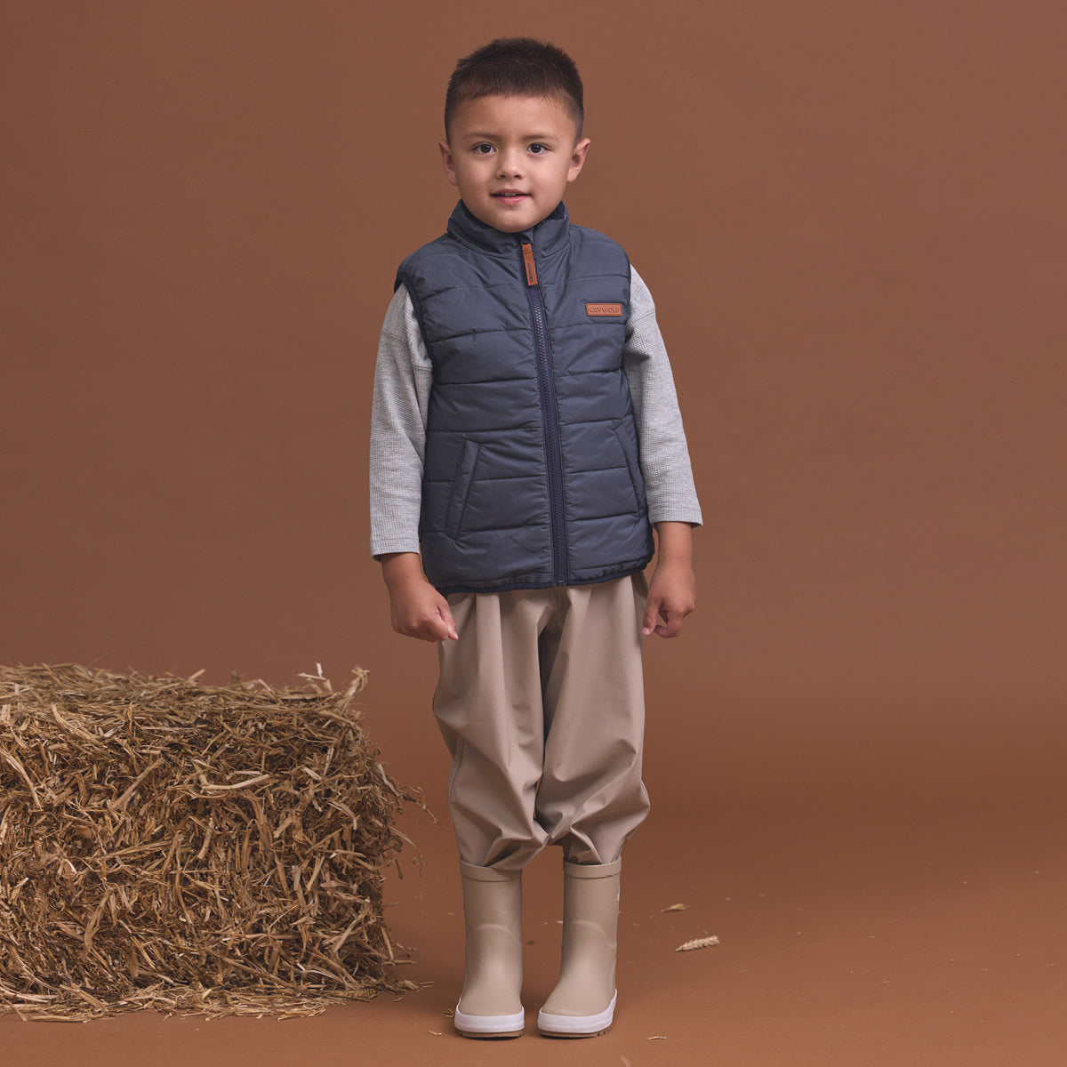 Crywolf Reversible Yeti Vest Ash Colourblock
