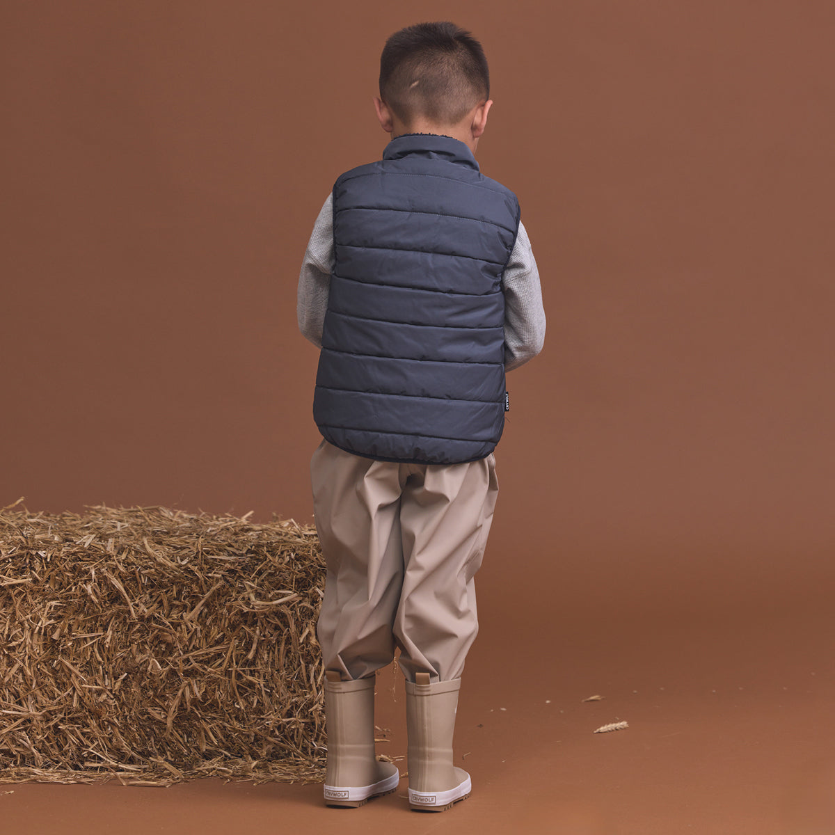 Crywolf Reversible Yeti Vest Ash Colourblock