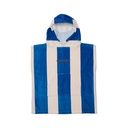 Crywolf Hooded Towel Deep Sea Stripe