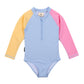 Crywolf Long Sleeve Swimsuit Pop Colourblock