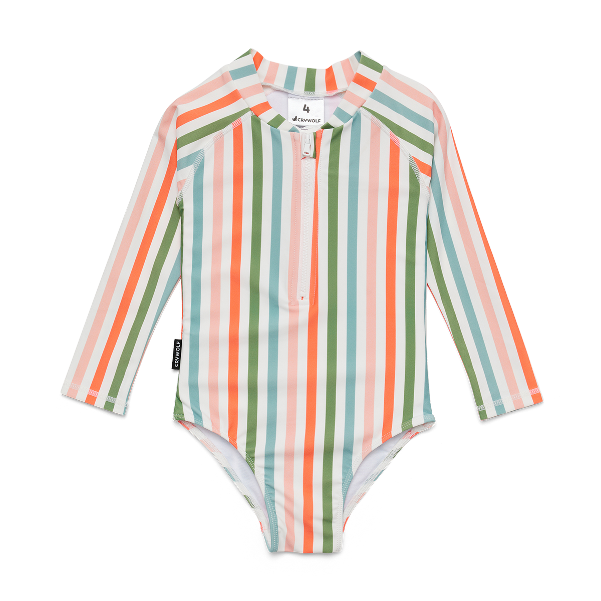 Crywolf Long Sleeve Swimsuit Summer Stripe