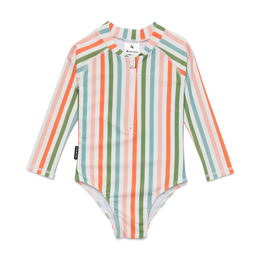 Crywolf Long Sleeve Swimsuit Summer Stripe