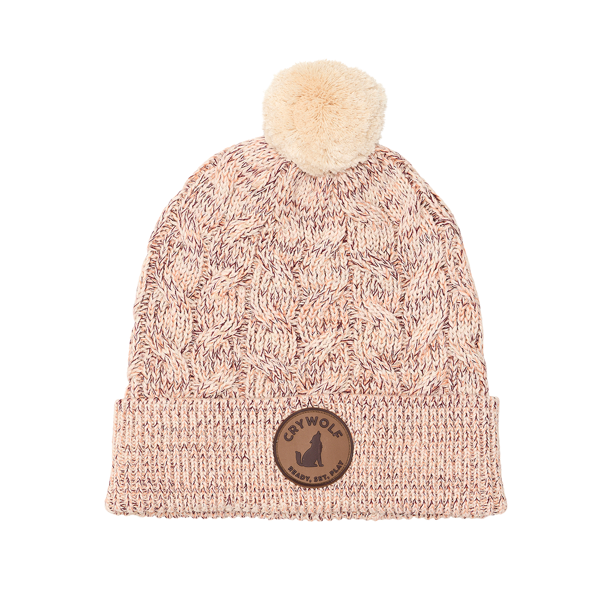 Crywolf Pom Pom Beanie Blush Speckle