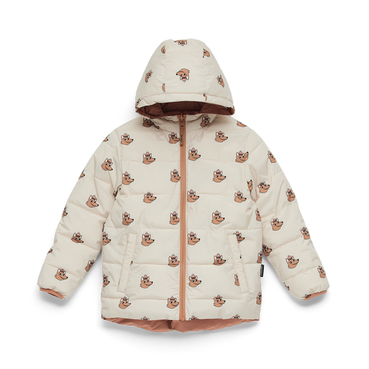 Crywolf Reversible Eco Puffer Terracotta Wolf