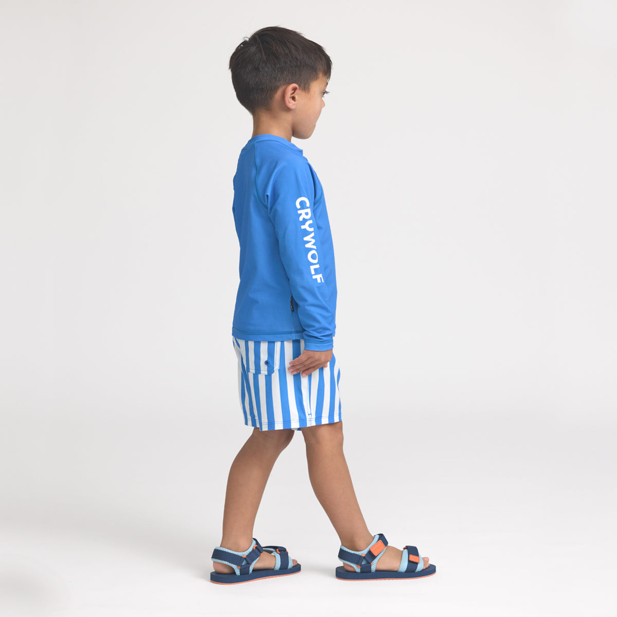 Crywolf Board Short Deep Ocean Stripe