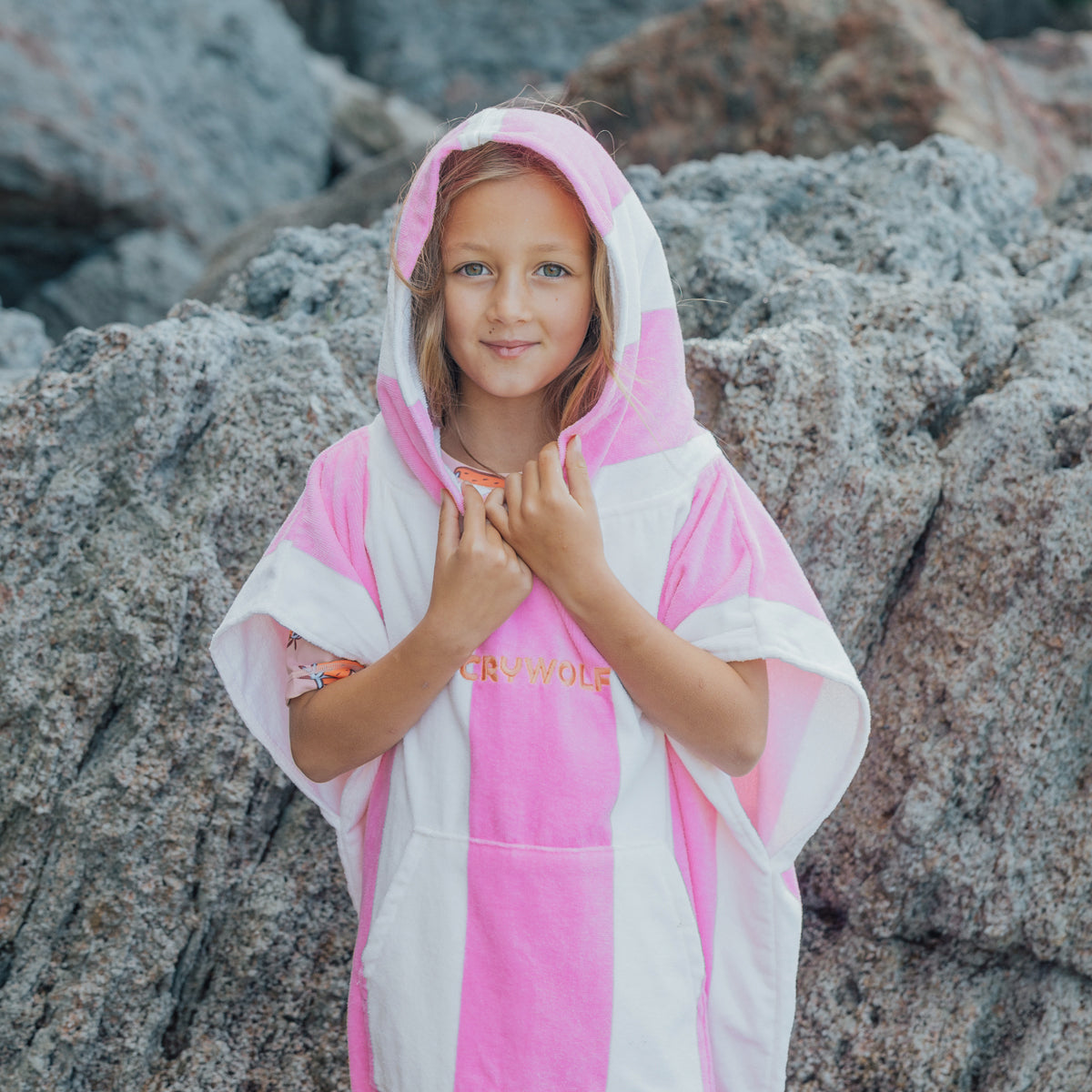 Crywolf Hooded Towel Candy Stripe