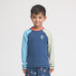 Crywolf Long Sleeve Rash Vest Ocean Colourblock