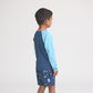Crywolf Long Sleeve Rash Vest Ocean Colourblock