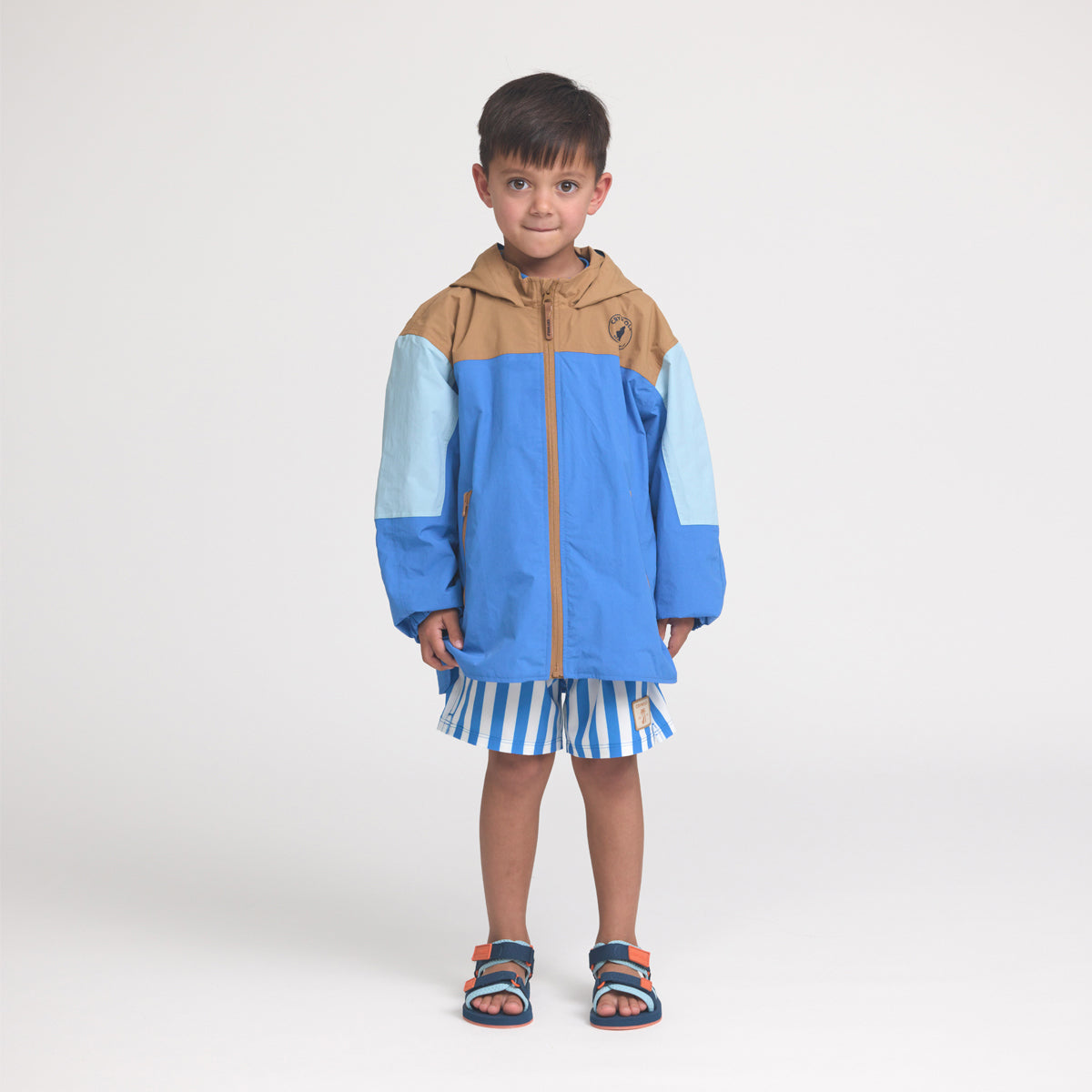 Crywolf Packable Jacket Ocean Colourblock